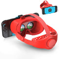 Newest VR Headset for Nintendo Switch 2 Model, 3D VR Glasses with Adjustable Lens for Virtual Reality Gaming Experience, Switch VR Labo Goggles Adjustable Headset for Nintendo Switch 2,Red