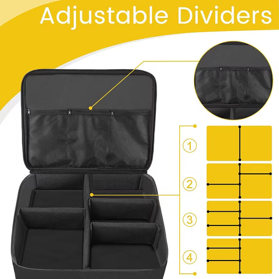 Golf Trunk Organizer Storage, 2 Layer Waterproof Storage Locker with Separate Compartment, 2 Pair Shoes and Accessories Storage for Balls, Tees, Clothes, Gloves, Accessories, Foldable