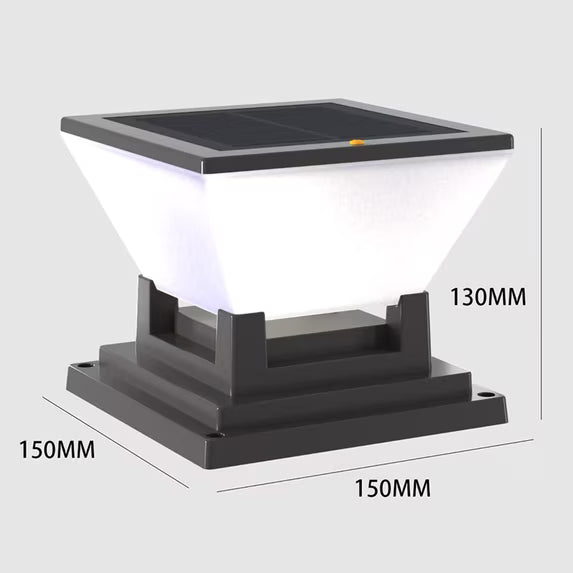 Solar Lights Outdoor, 5.9'' Post Light, IP65 Waterproof Pillar Light Fixture, White Light Fence Posts Cap Lantern Solar Powered for Garden Deck Patio Yard Porch Pathway Outdoor Lights