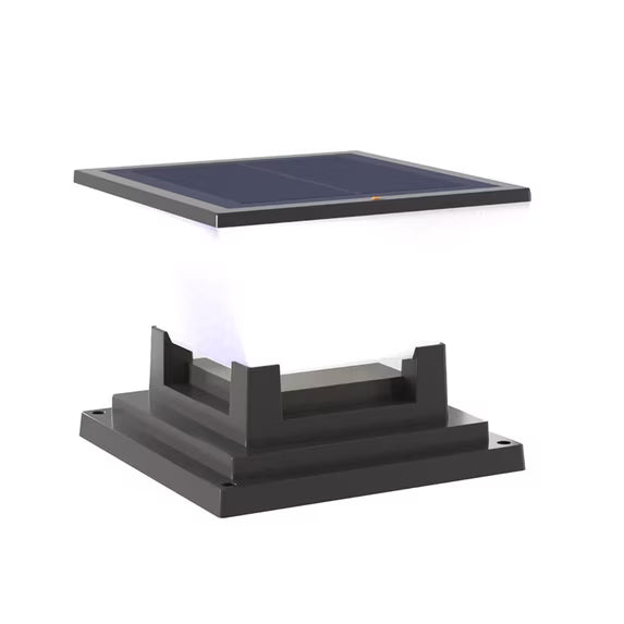 Solar Lights Outdoor, 5.9'' Post Light, IP65 Waterproof Pillar Light Fixture, White Light Fence Posts Cap Lantern Solar Powered for Garden Deck Patio Yard Porch Pathway Outdoor Lights