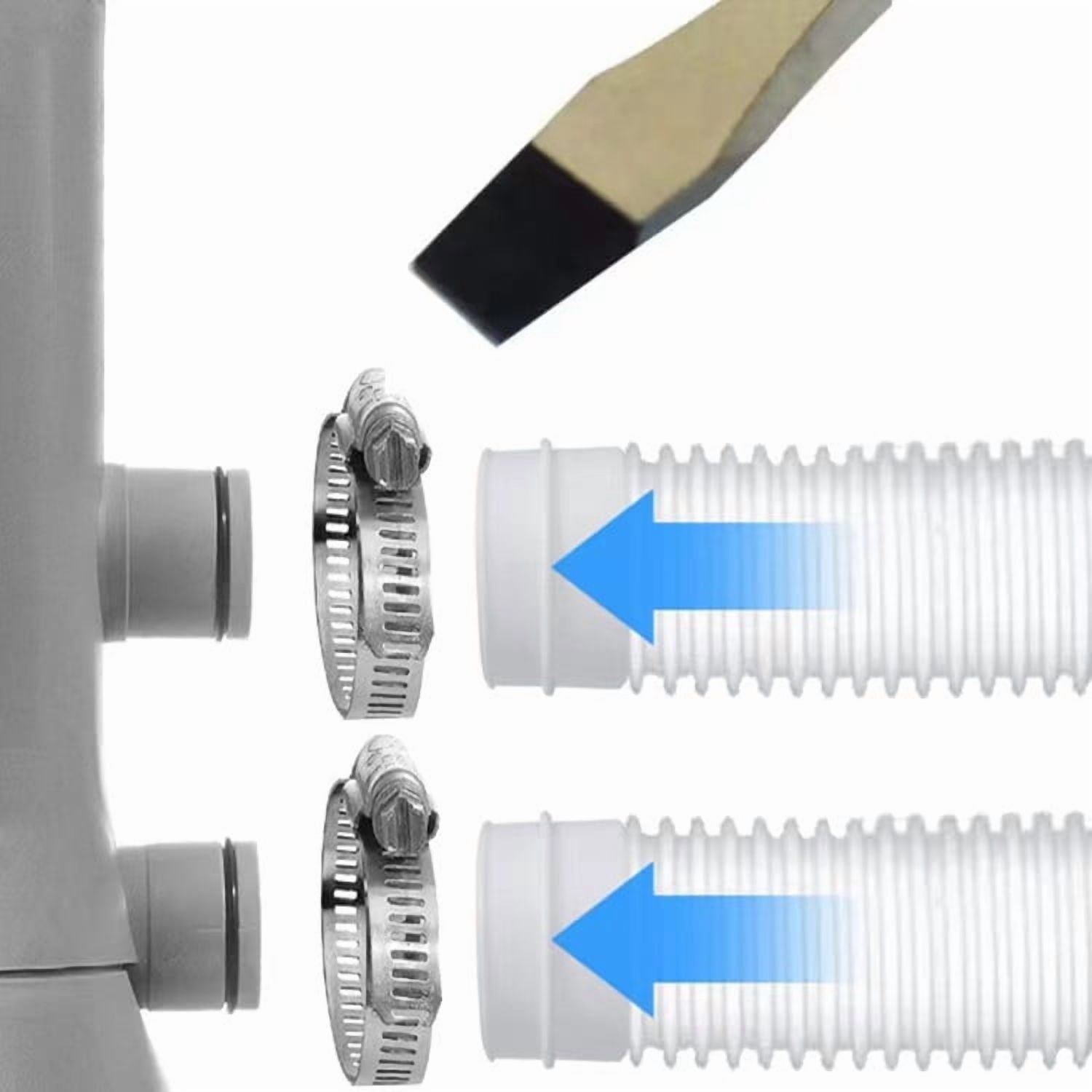 1.25 Pool Hose Pool Pump Replacement Hose for Above Ground Pools 59 Long Pool Filter Hose Pool 32mm Hoses Replacement Pool Tubes for 330GPH 530GPH 1000GPH Filter Pumps Pump Model 607 637