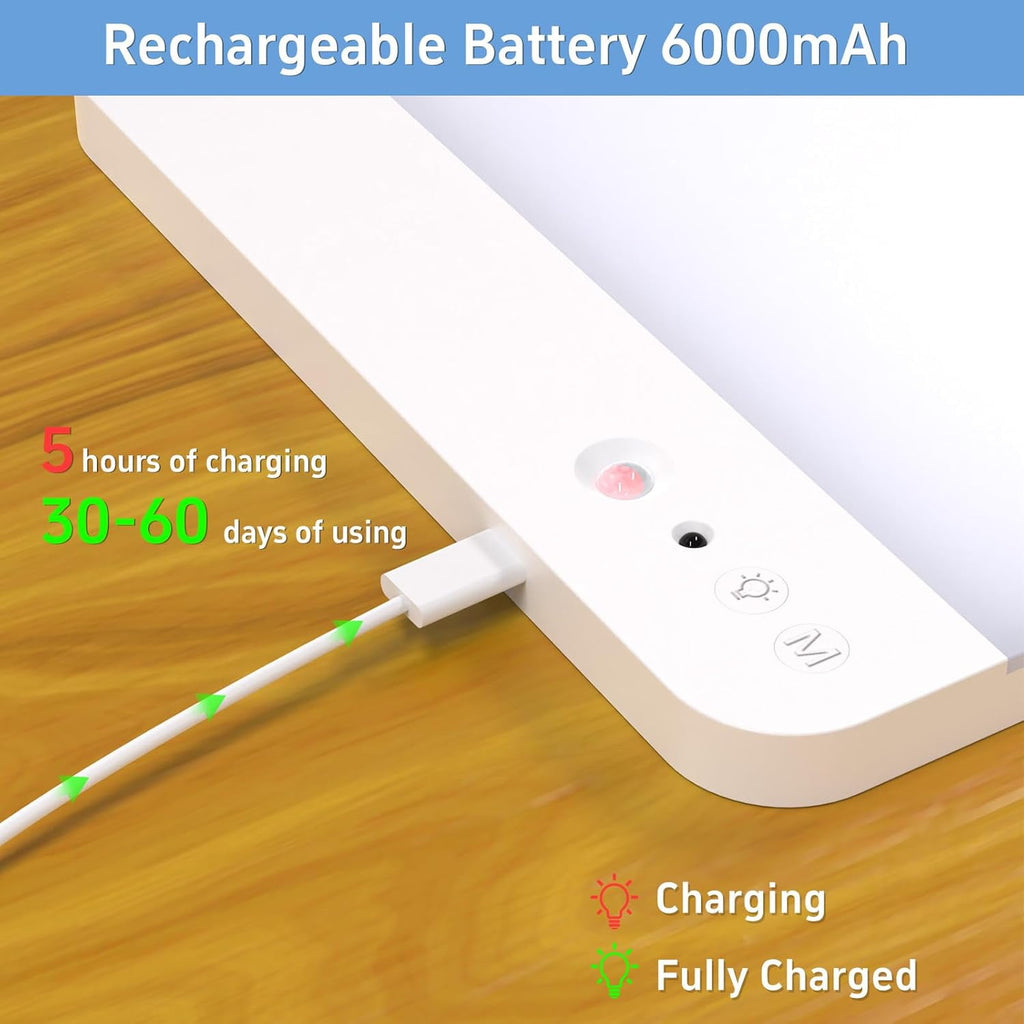 Rechargeable Motion Sensor Ceiling Light with Remote Wireless Ceiling Lights Battery Operated Closet Light 3 Colors Temperatures LED Shower Light for Bathroom Stairs Hallway Garage，2cps