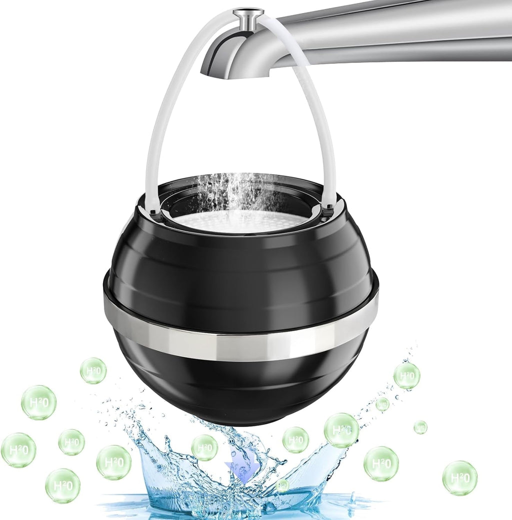 Bath Filter for Tub Shower Water Filter with Overflow Filter for Bathtub Bath Water Filter 2500 Gallons Removes Contaminants & pH Balancer Improved Skin Hair and Nail Condition