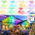 Outdoor Lights for House, Permanent Outdoor Lights, 50FT RGBIC Eaves Lights with App/Remote Control, IP67 Christmas Lights Outdoor Waterproof String Lights for Halloween Party House Roof Garden