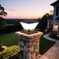 Solar Lights Outdoor, 5.9'' Post Light, IP65 Waterproof Pillar Light Fixture, White Light Fence Posts Cap Lantern Solar Powered for Garden Deck Patio Yard Porch Pathway Outdoor Lights