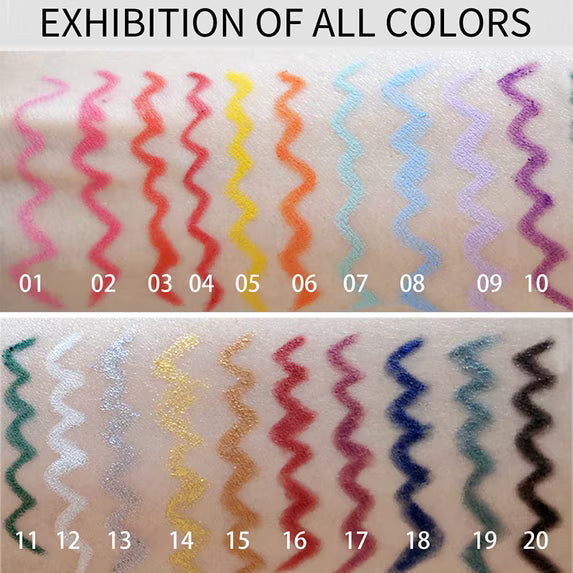 20 Colors Waterproof Eyeliners Set, Natural Long Lasting Matte Glitter Eye Shadow Highlight Pen for Women Mother's Day Gifts