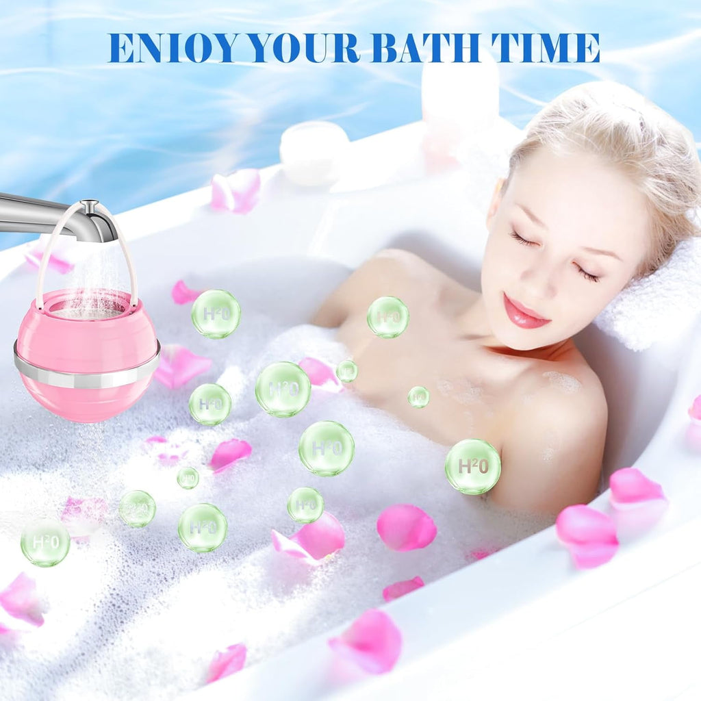 Bath Filter for Tub Shower Water Filter with Overflow Filter for Bathtub Bath Water Filter 2500 Gallons Removes Contaminants & pH Balancer Improved Skin Hair and Nail Condition